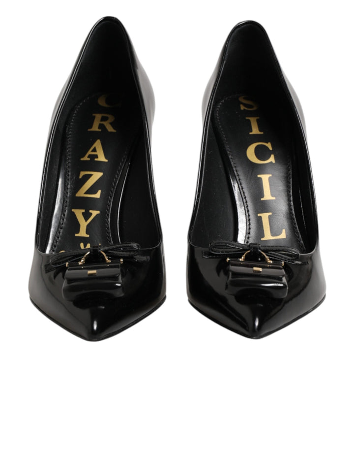 Women’s Dolce &amp; Gabbana Black Bag Embellished Heels Pumps Shoes