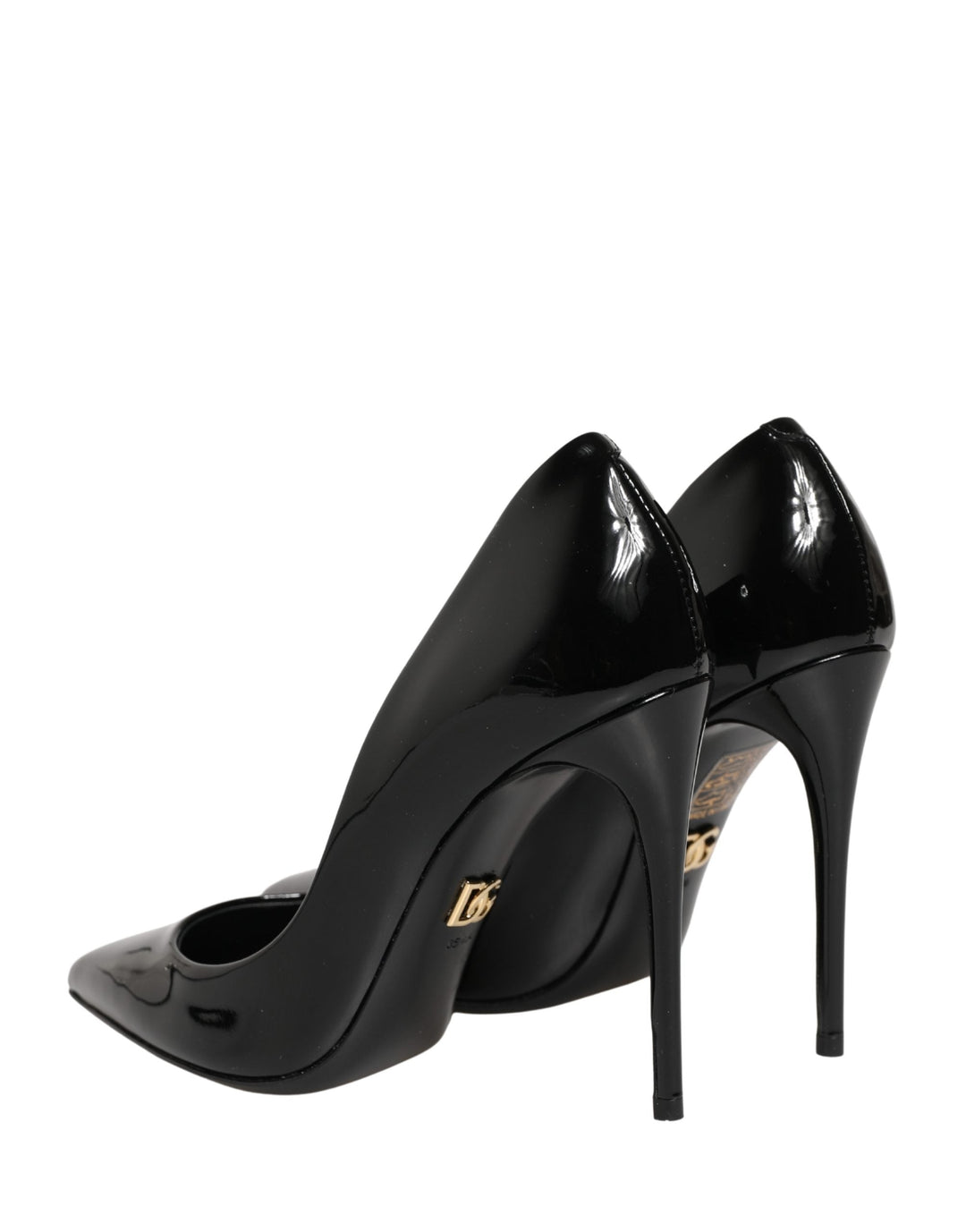 Women’s Dolce &amp; Gabbana Black Calf Leather Stiletto Heels Pumps Shoes