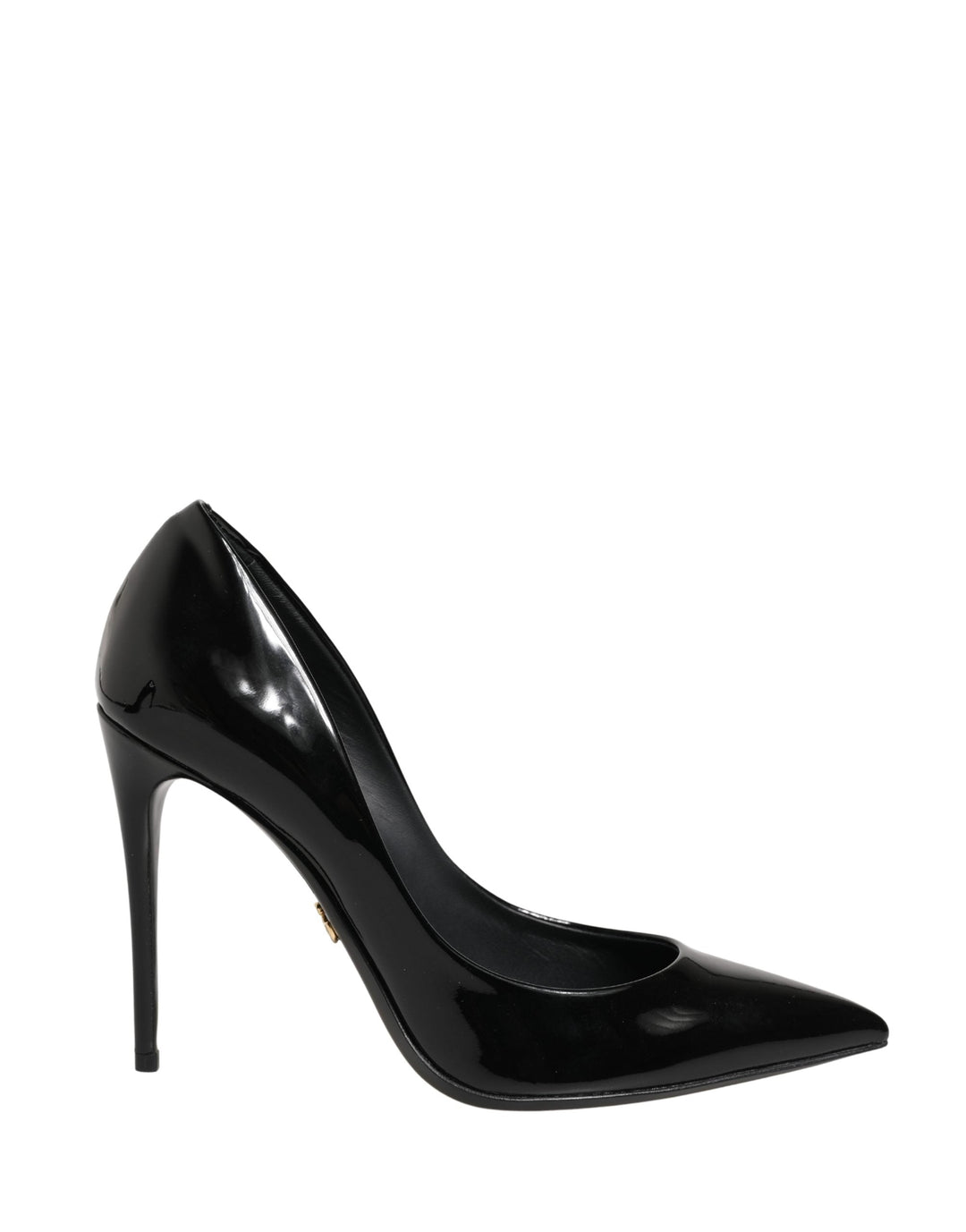 Women’s Dolce &amp; Gabbana Black Calf Leather Stiletto Heels Pumps Shoes