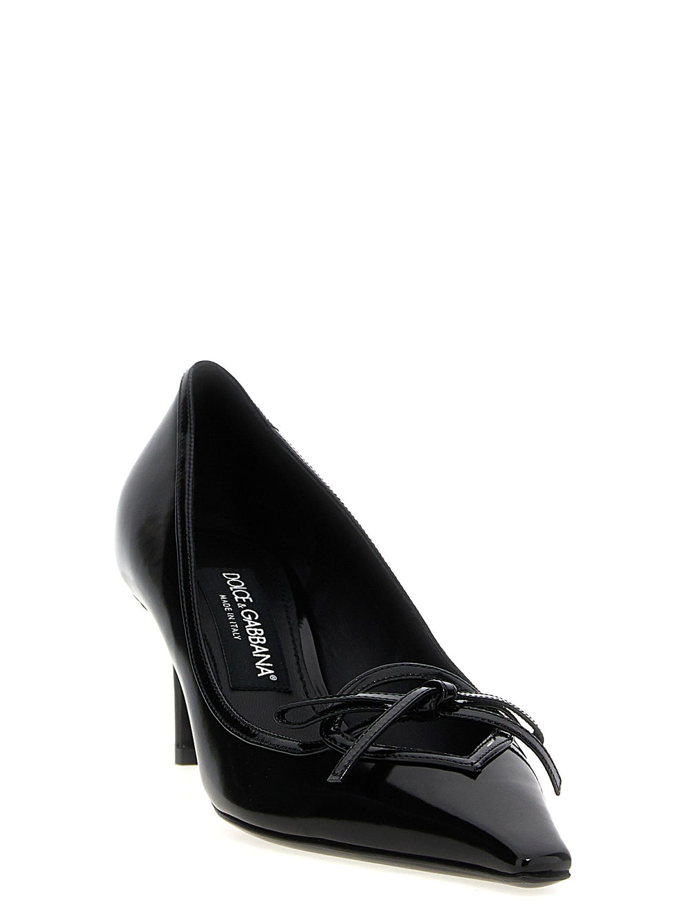 Women’s Dolce & Gabbana Black Calfskin Mid Heel Pumps