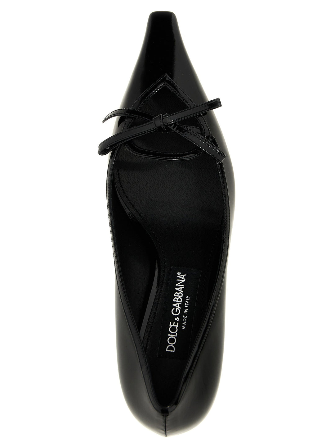Women’s Dolce &amp; Gabbana Black Calfskin Mid Heel Pumps