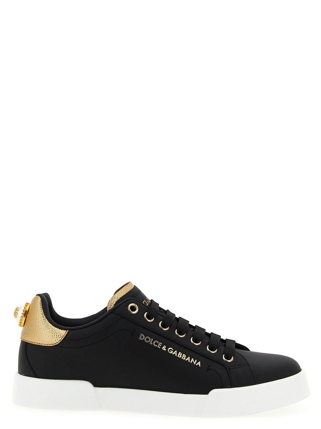 Dolce &amp; Gabbana Black Calfskin Sneakers