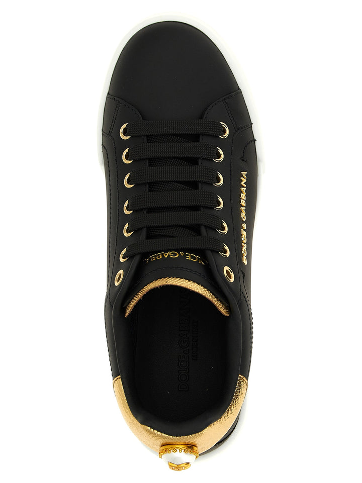 Women’s Dolce &amp; Gabbana Black Calfskin Sneakers