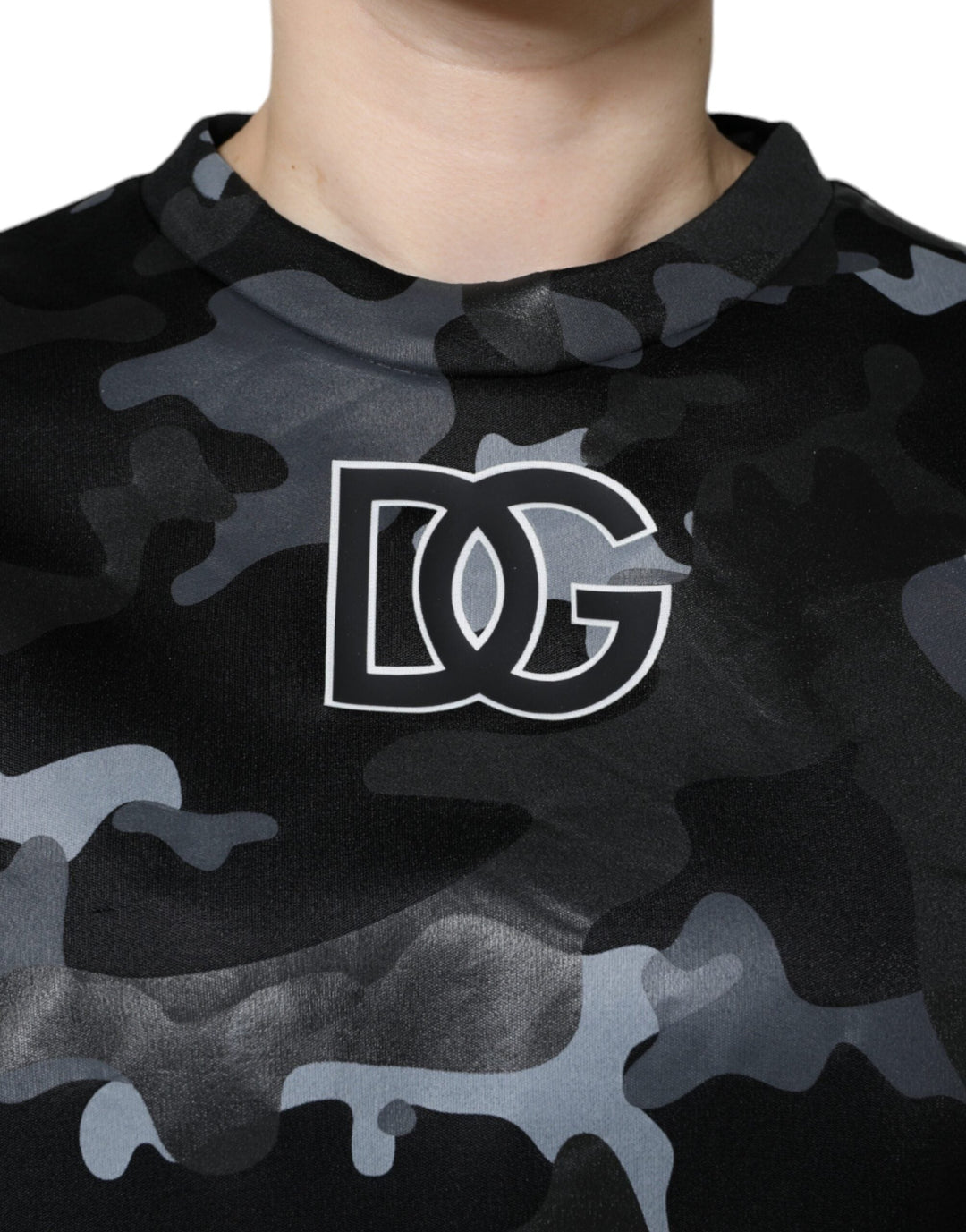 Women’s Dolce &amp; Gabbana Black Camouflage Round Neck Sweatshirt Sweater