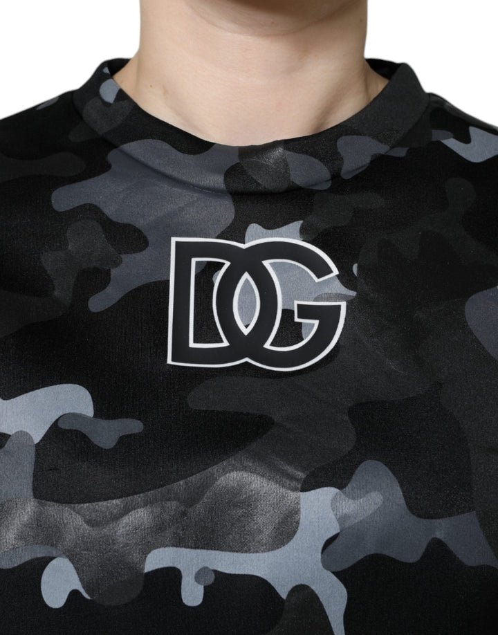 Women’s Dolce &amp; Gabbana Black Camouflage Round Neck Sweatshirt Sweater