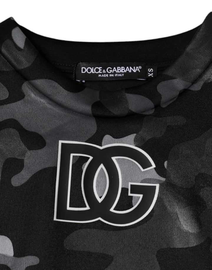 Women’s Dolce &amp; Gabbana Black Camouflage Round Neck Sweatshirt Sweater