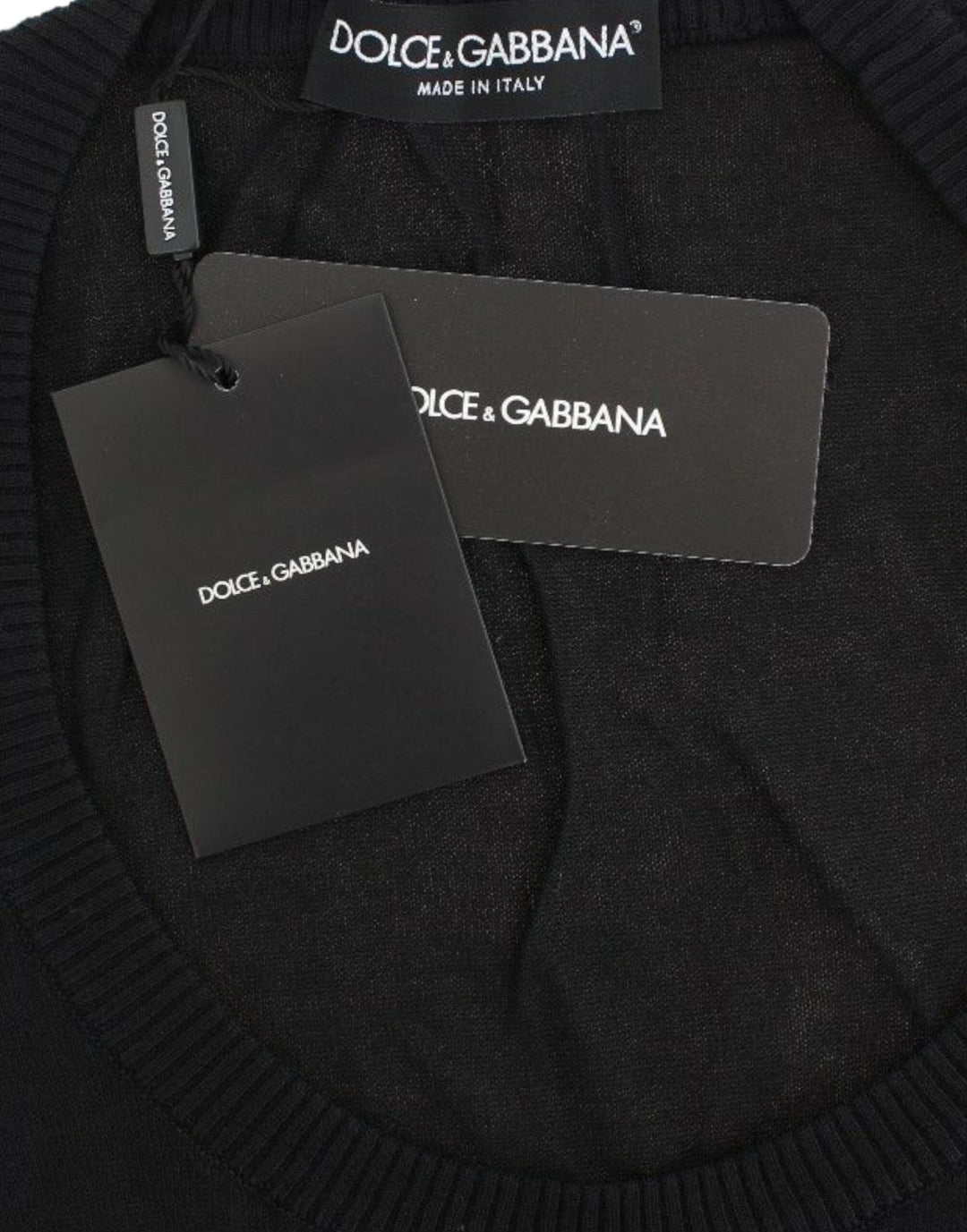 Women’s Dolce &amp; Gabbana Black Cashmere Crewneck Sweater Pullover