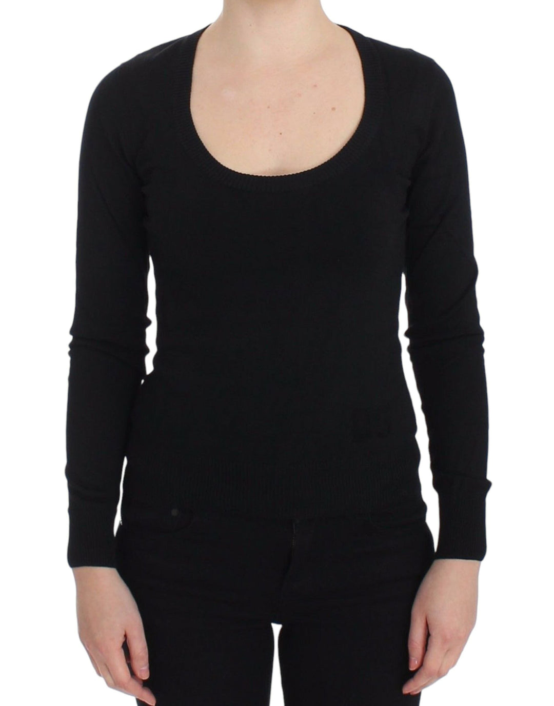 Women’s Dolce &amp; Gabbana Black Cashmere Crewneck Sweater Pullover