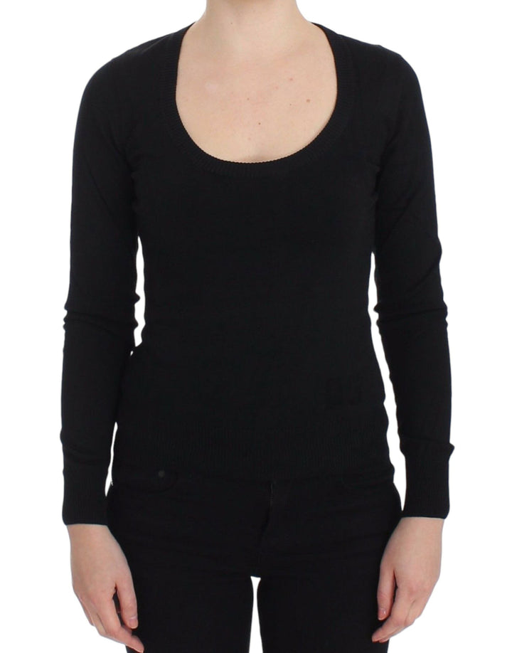 Women’s Dolce &amp; Gabbana Black Cashmere Crewneck Sweater Pullover