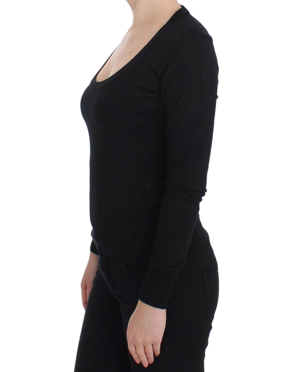 Women’s Dolce & Gabbana Black Cashmere Crewneck Sweater Pullover