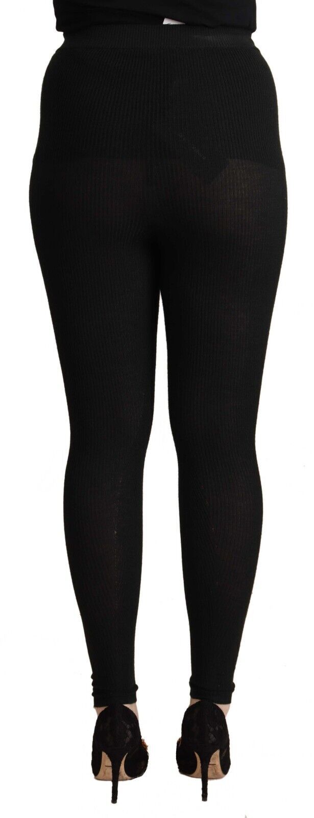 Women’s Dolce & Gabbana Black Cashmere Stretch Waist Tights Pants