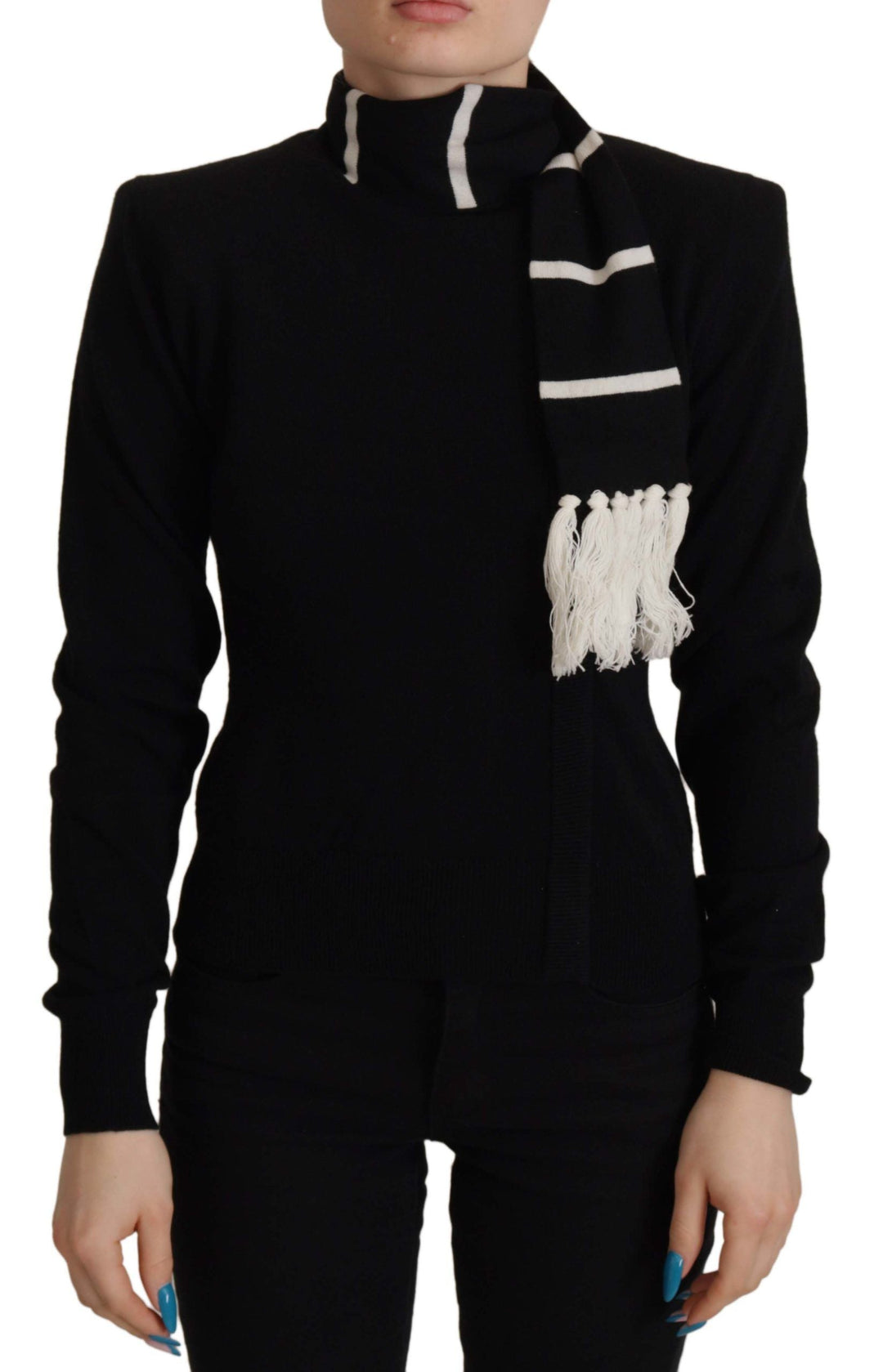 Women’s Dolce &amp; Gabbana Black Cashmere Turtleneck Pullover Sweater