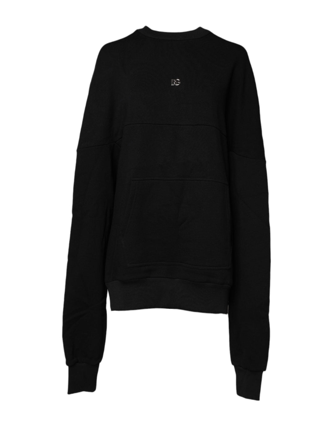 Women’s Dolce &amp; Gabbana Black Cotton Crew Neck Sweatshirt Sweater