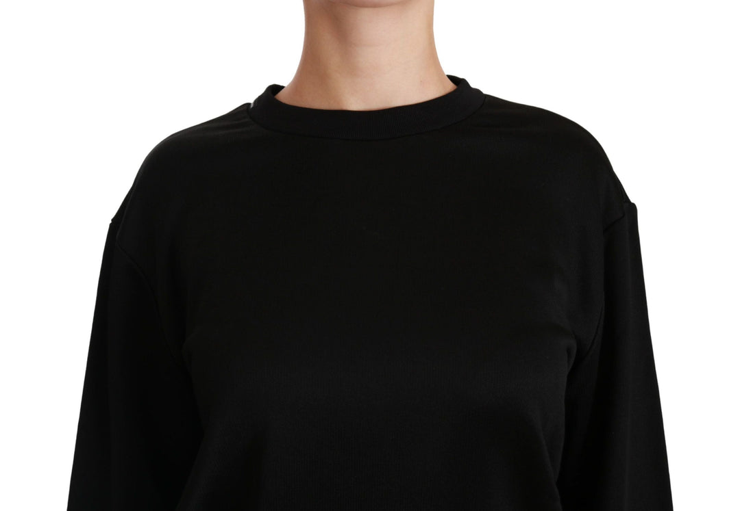 Women’s Dolce &amp; Gabbana Black Cotton Crewneck Pullover Sweater