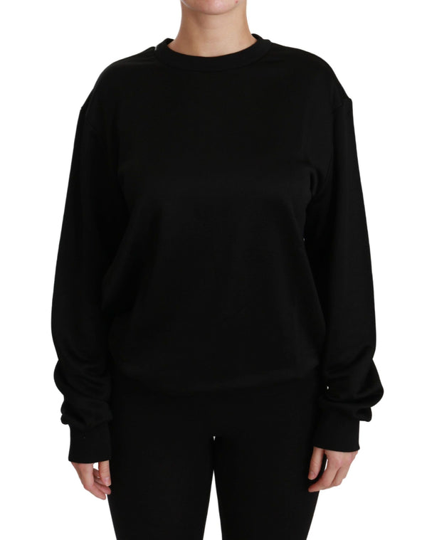 Women’s Dolce & Gabbana Black Cotton Crewneck Pullover Sweater