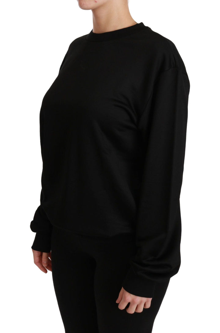 Women’s Dolce &amp; Gabbana Black Cotton Crewneck Pullover Sweater
