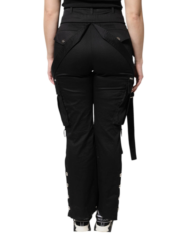 Women’s Dolce &amp; Gabbana Black Cotton High Waist Cargo Pants