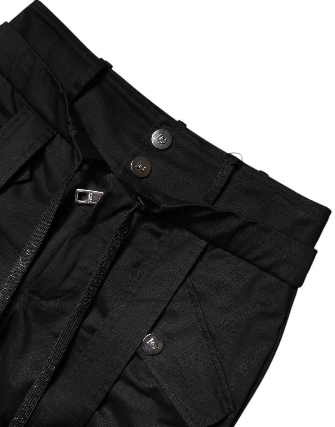 Women’s Dolce &amp; Gabbana Black Cotton High Waist Cargo Pants