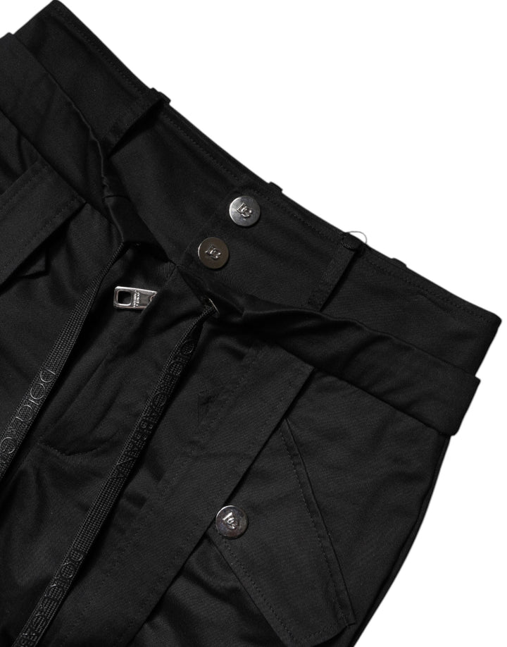 Women’s Dolce &amp; Gabbana Black Cotton High Waist Cargo Pants