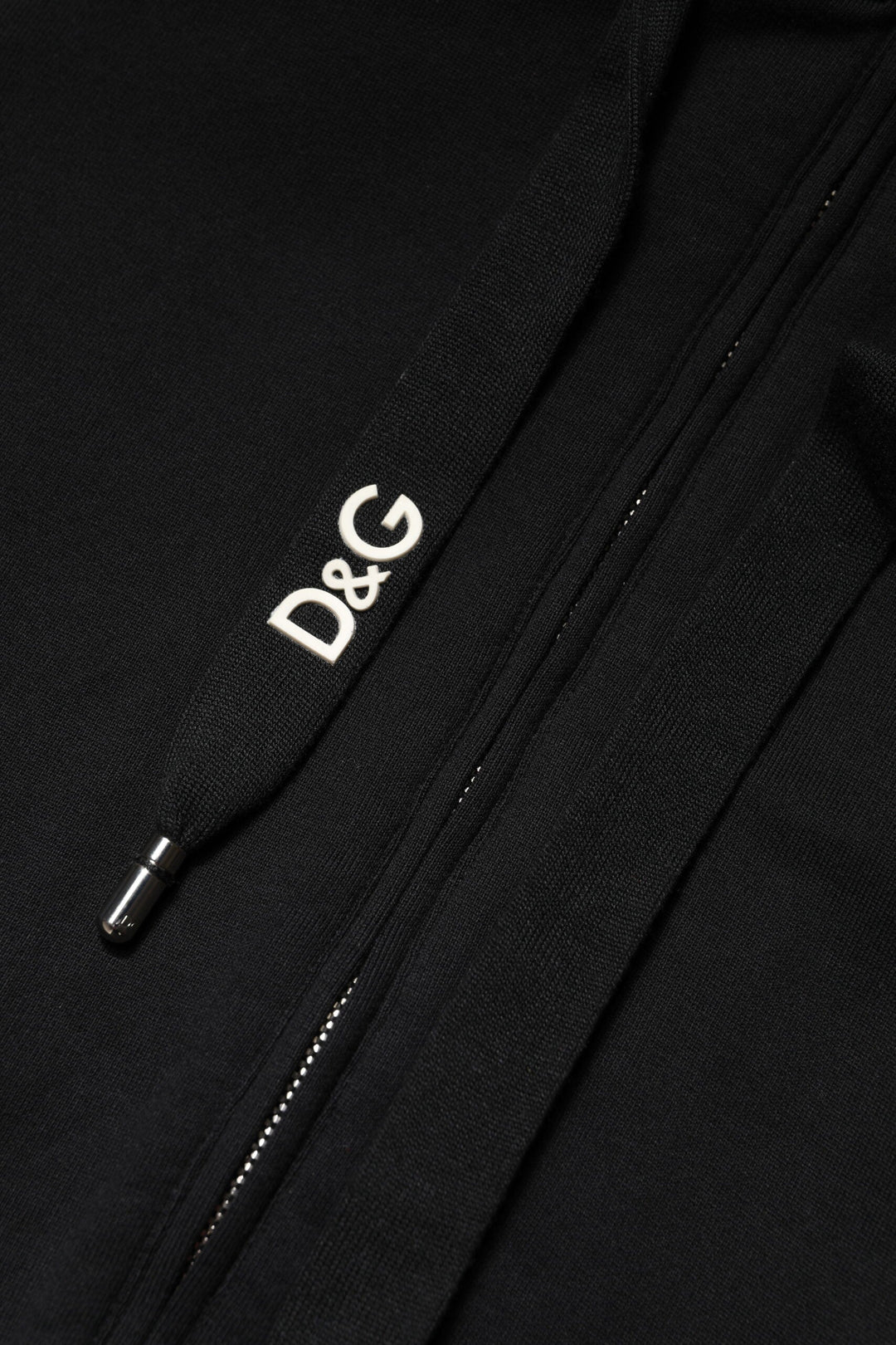 Women’s Dolce &amp; Gabbana Black Cotton Hooded Full Zip Sweatshirt Sweater