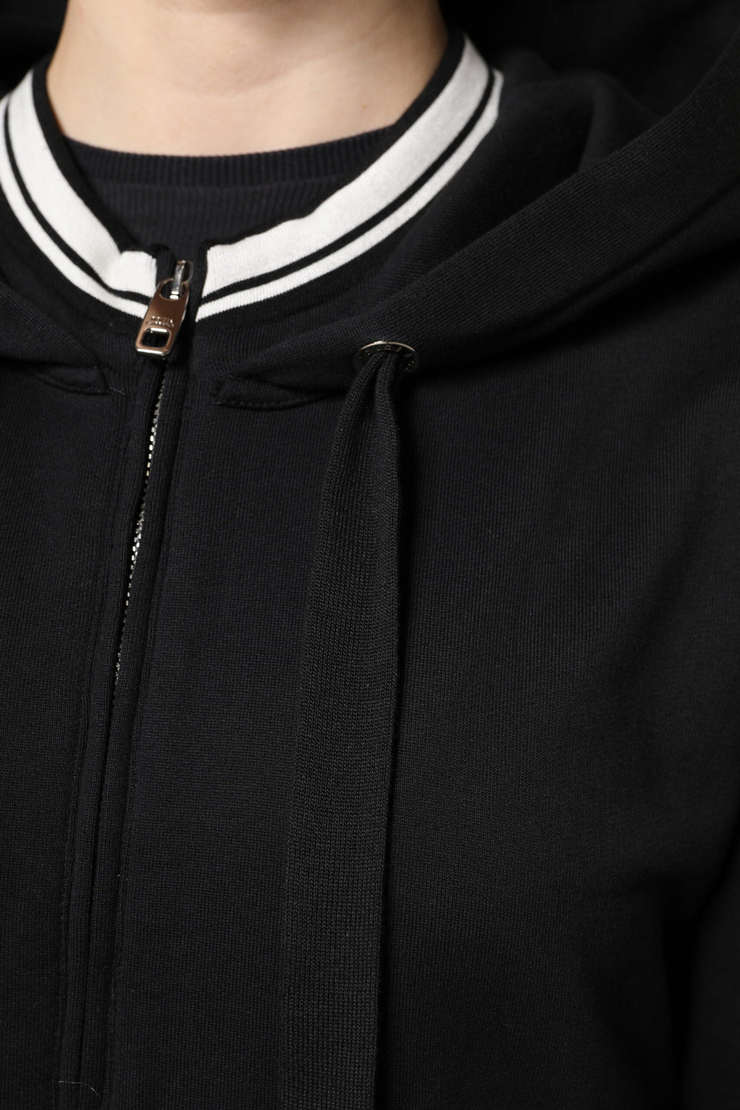 Women’s Dolce &amp; Gabbana Black Cotton Hooded Full Zip Sweatshirt Sweater