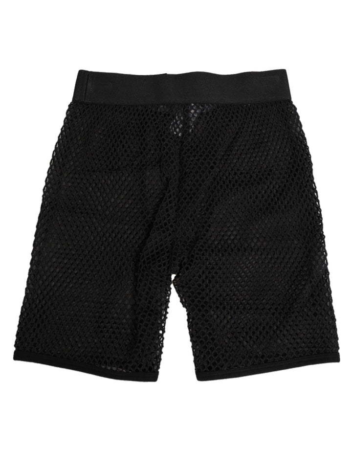 Women’s Dolce &amp; Gabbana Black Cotton Logo Shorts Midi Trouser Underwear