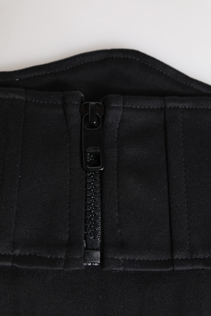 Women’s Dolce &amp; Gabbana Black Cotton Waist Tuxedo Belt Cummerbund