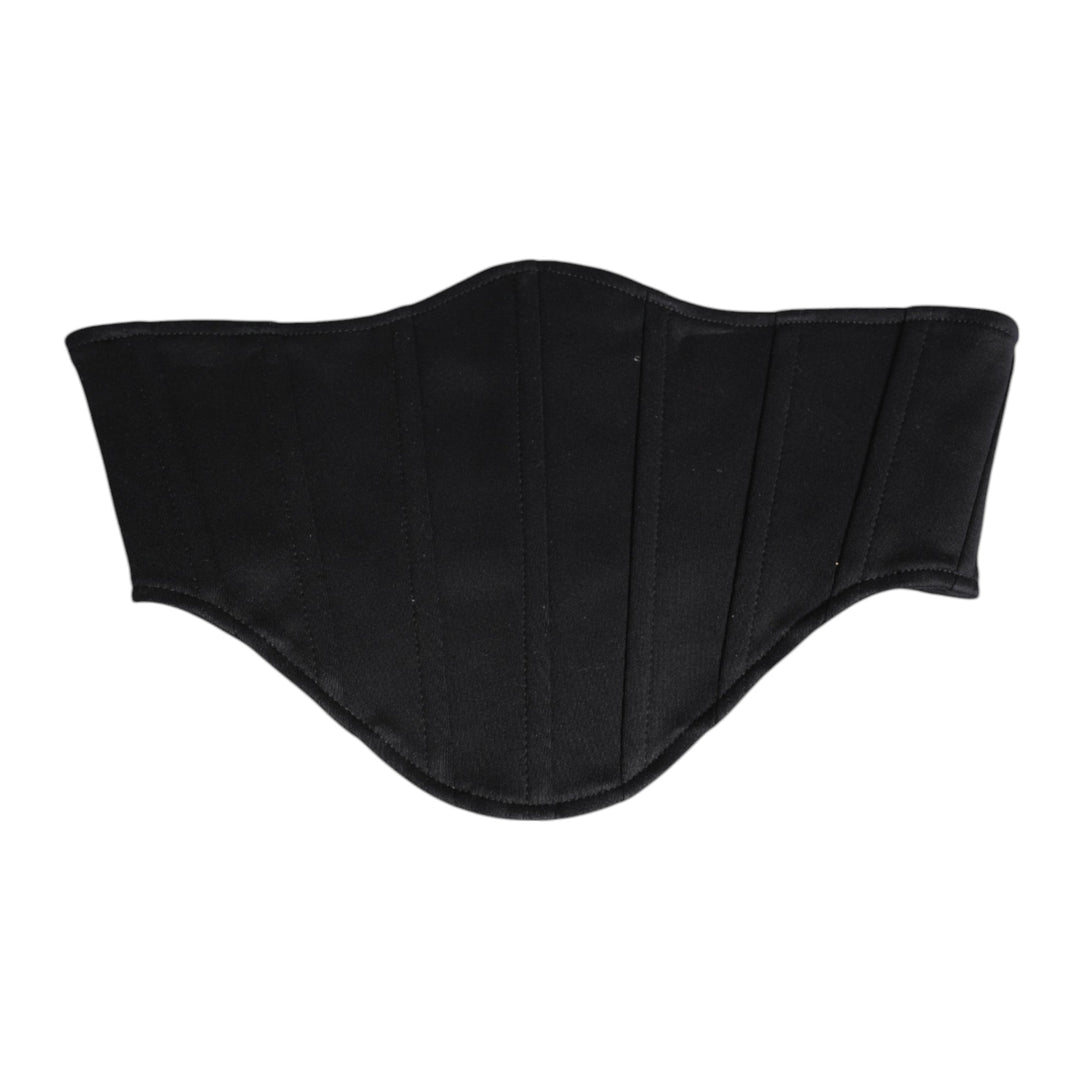 Women’s Dolce &amp; Gabbana Black Cotton Waist Tuxedo Belt Cummerbund