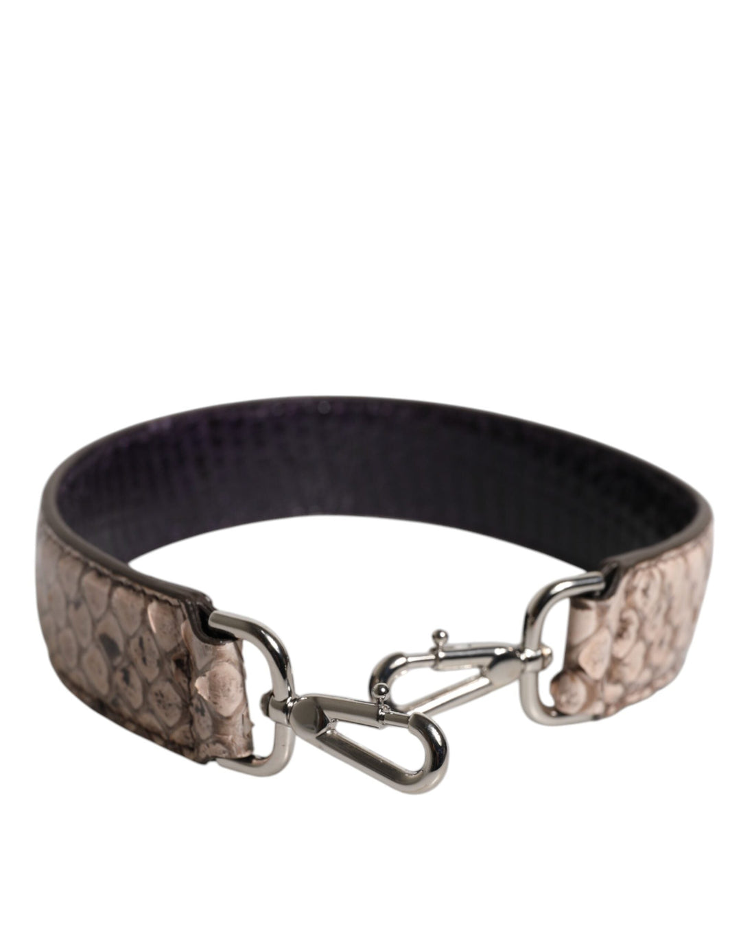 Women’s Dolce & Gabbana Black Cream Exotic Leather Bag Shoulder Strap