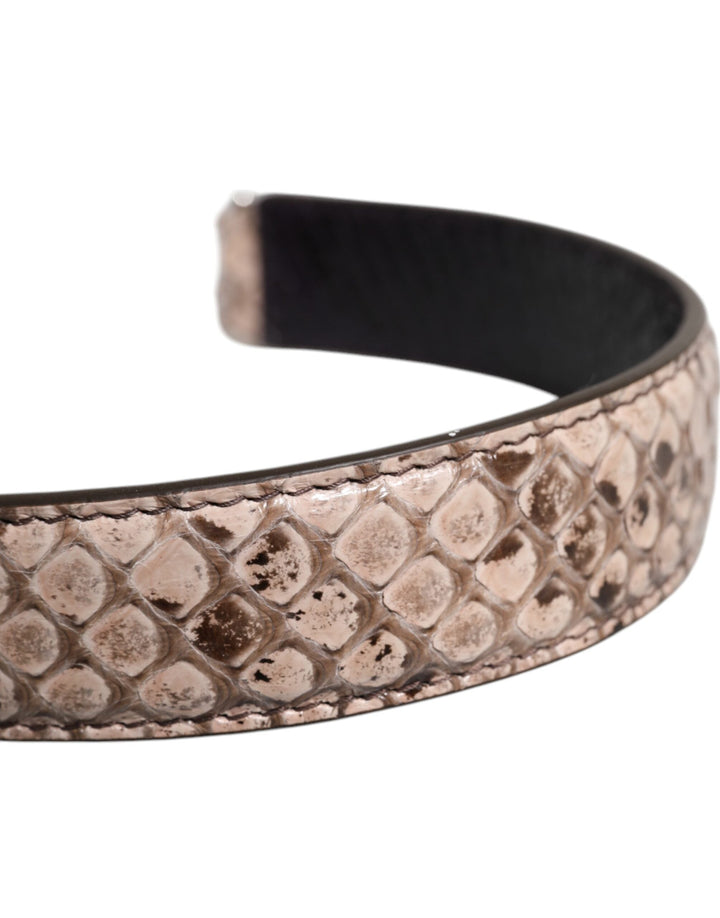 Women’s Dolce &amp; Gabbana Black Cream Exotic Leather Bag Shoulder Strap