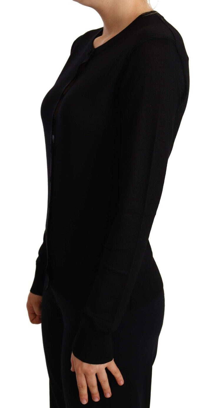 Women’s Dolce &amp; Gabbana Black Crewneck Pullover Staff Sweater Wool