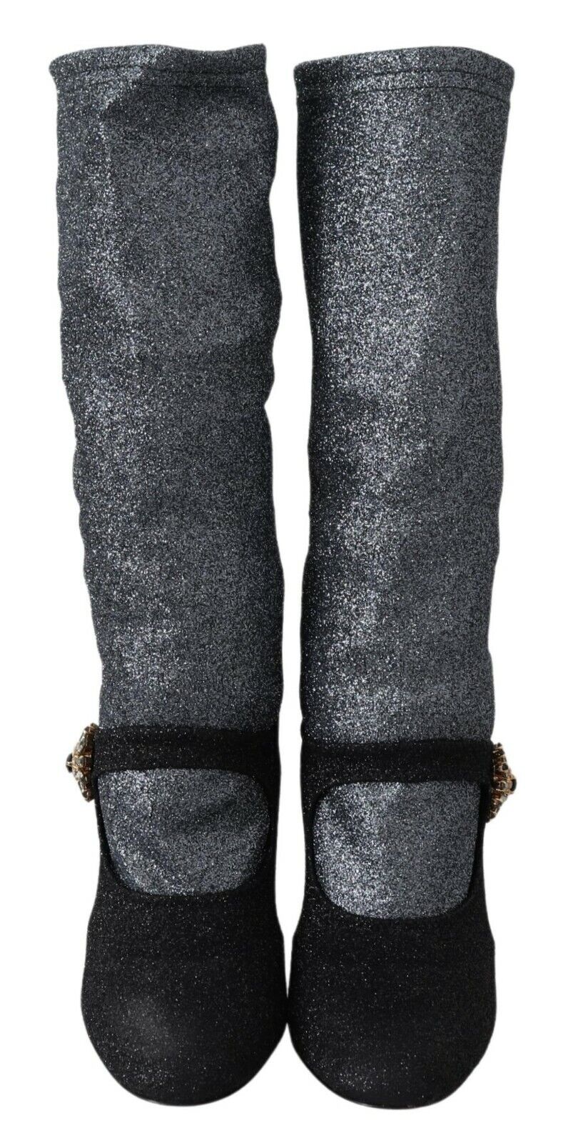 Women’s Dolce &amp; Gabbana Black Crystal Mary Janes Booties Shoes