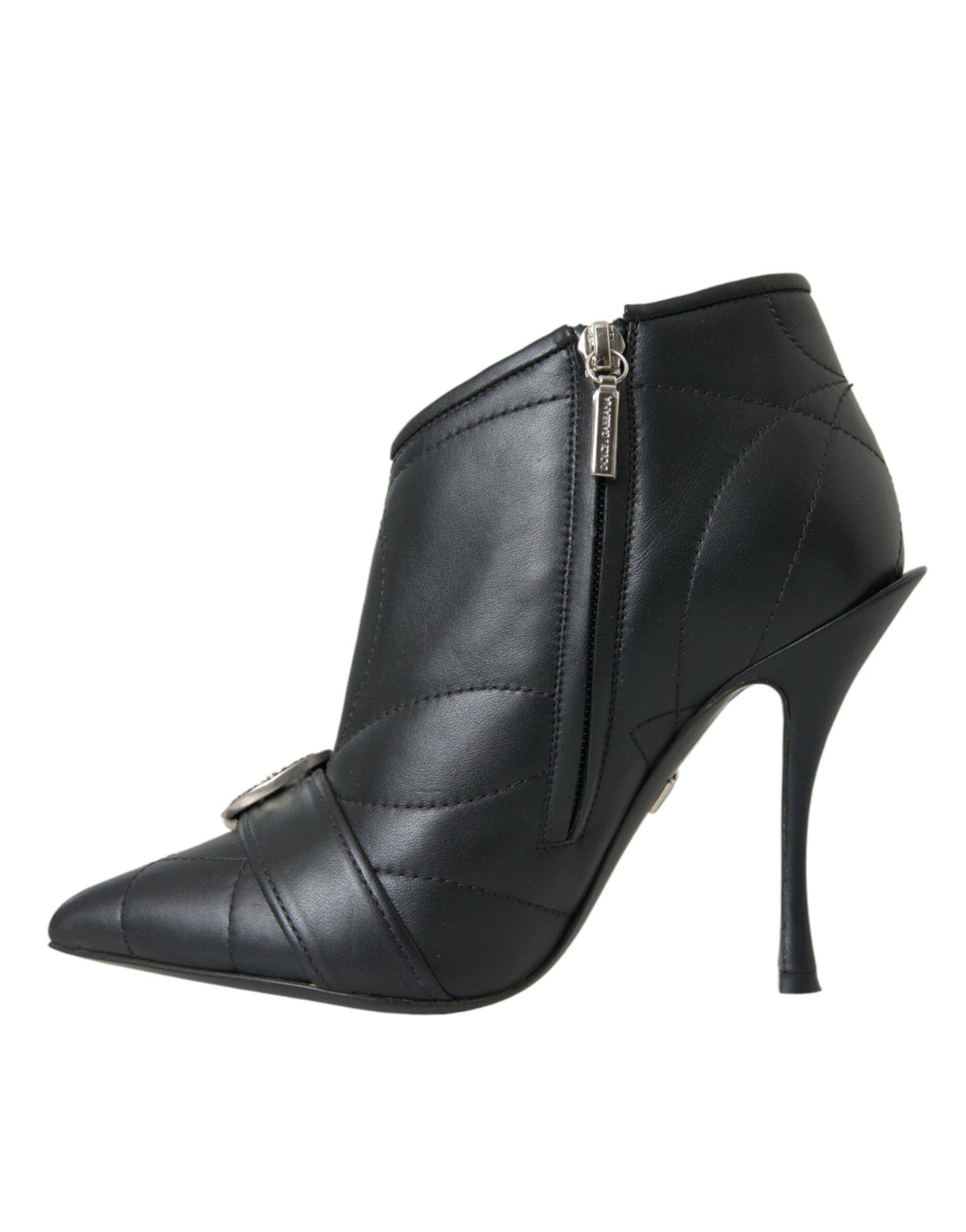 Women’s Dolce &amp; Gabbana Black Devotion Quilted Buckled Boots Shoes