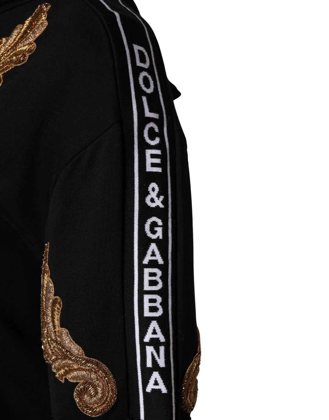 Women’s Dolce &amp; Gabbana Black Embroidered Tassel Hooded Sweatshirt Sweater