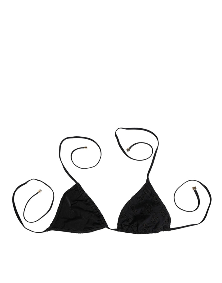 Women’s Dolce &amp; Gabbana Black Embroidered Triangle Swimwear Underwear