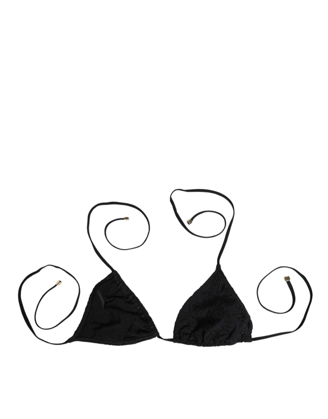Women’s Dolce &amp; Gabbana Black Embroidered Triangle Swimwear Underwear