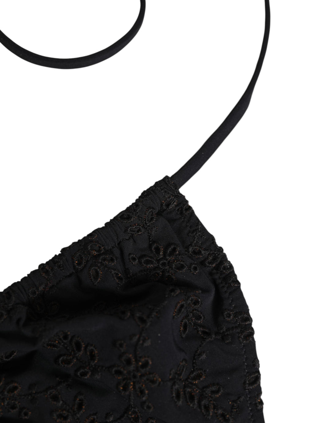Women’s Dolce &amp; Gabbana Black Embroidered Triangle Swimwear Underwear