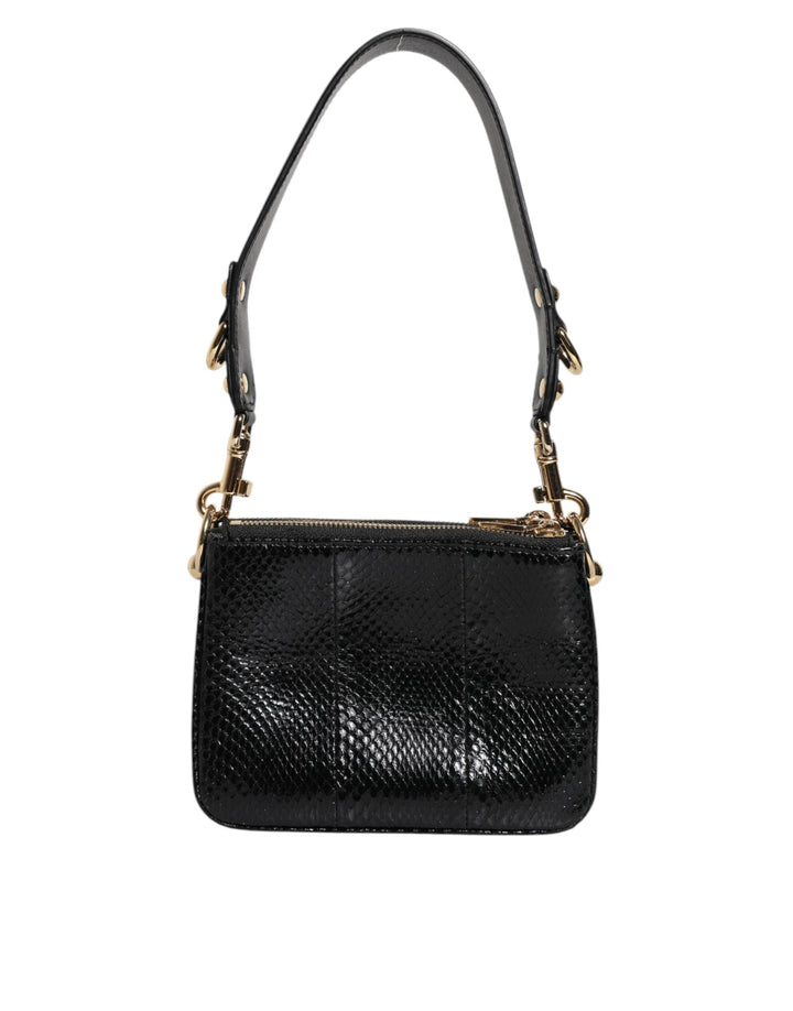 Women’s Dolce &amp; Gabbana Black Exotic Leather Shoulder Sling Clutch Bag