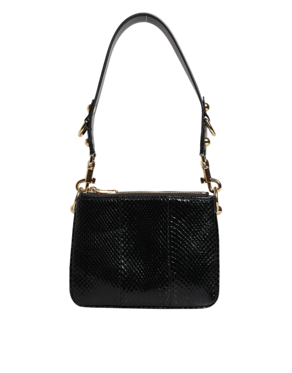 Women’s Dolce & Gabbana Black Exotic Leather Shoulder Sling Clutch Bag