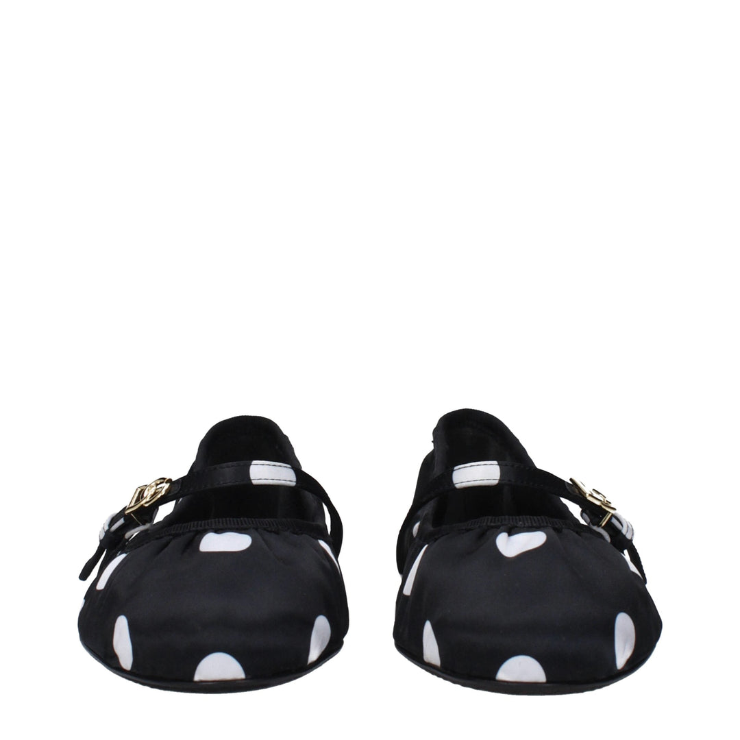 Women’s Dolce &amp; Gabbana Black Fabric Ballet Flats