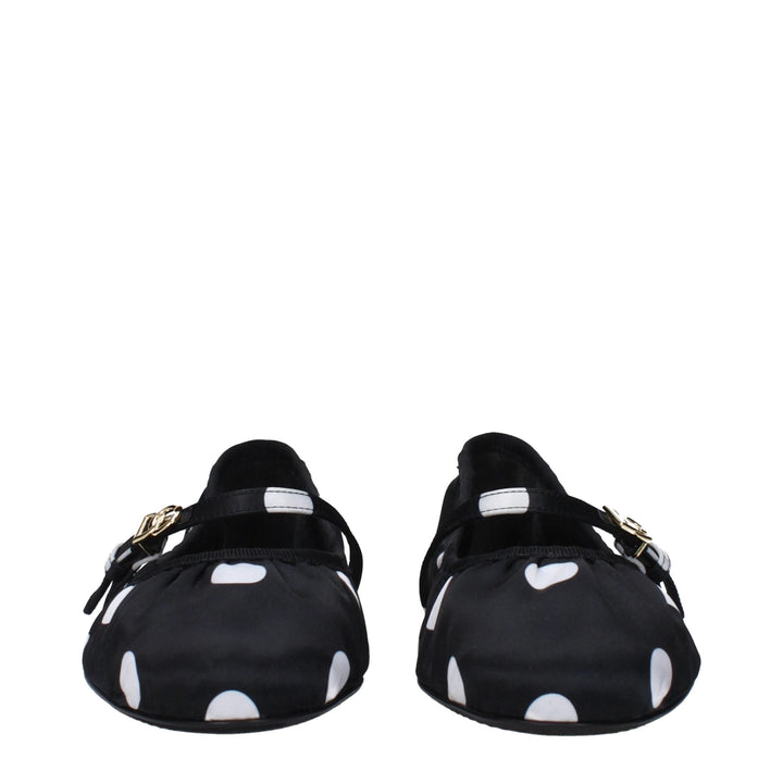 Women’s Dolce &amp; Gabbana Black Fabric Ballet Flats