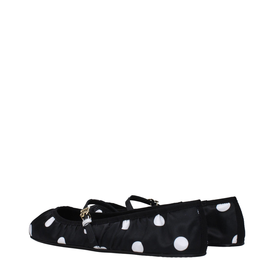 Women’s Dolce &amp; Gabbana Black Fabric Ballet Flats