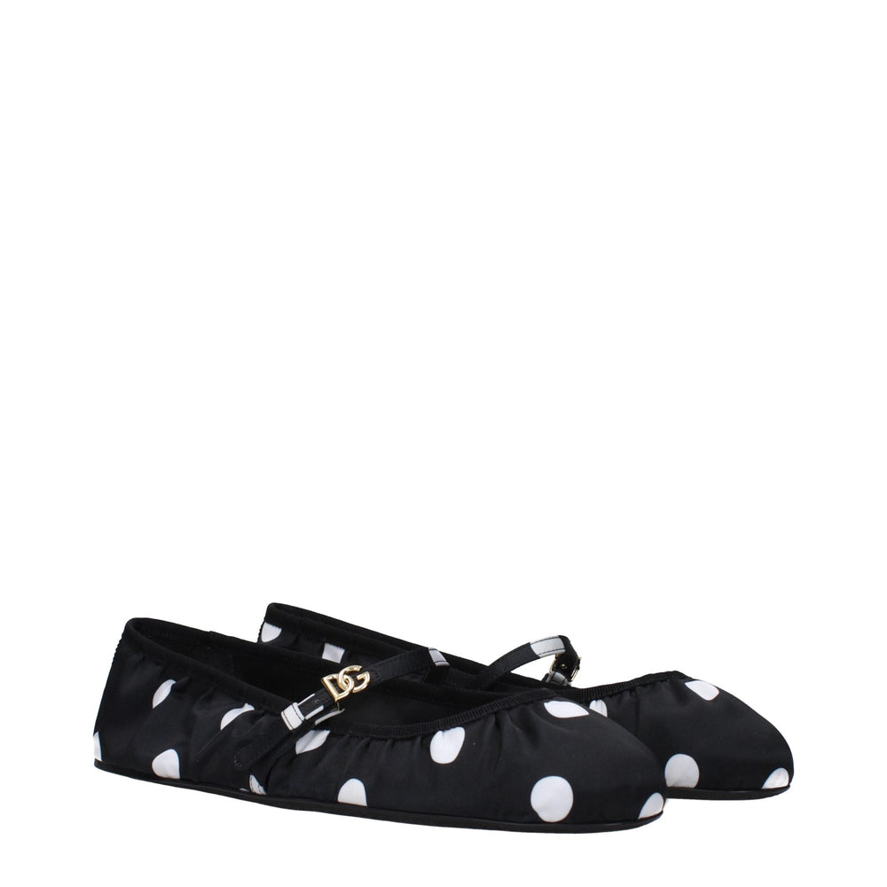 Women’s Dolce & Gabbana Black Fabric Ballet Flats
