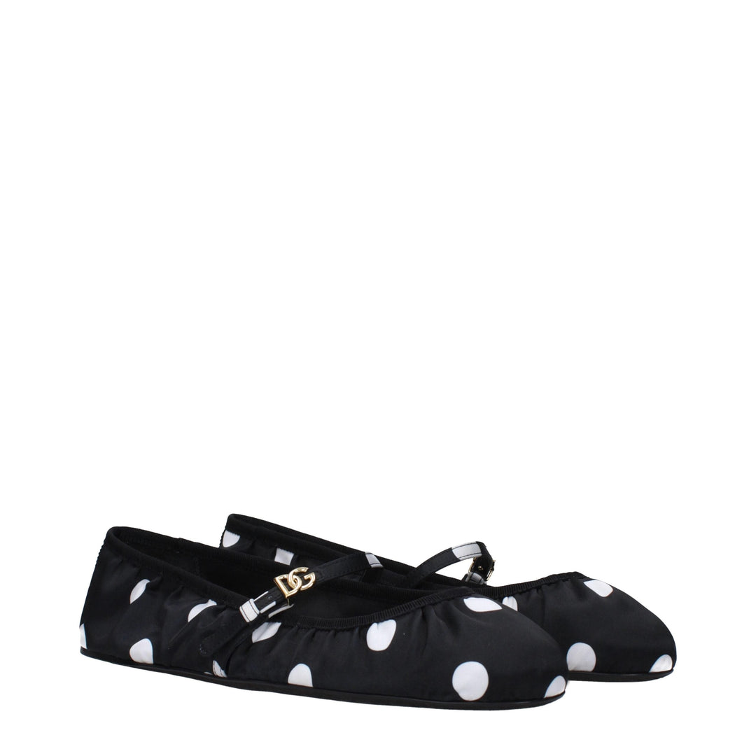 Women’s Dolce &amp; Gabbana Black Fabric Ballet Flats
