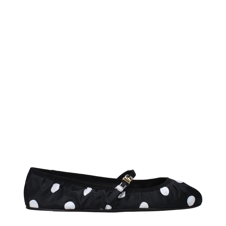 Women’s Dolce &amp; Gabbana Black Fabric Ballet Flats