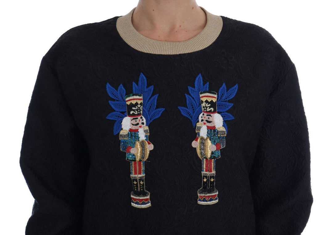 Women’s Dolce &amp; Gabbana Black Fairy Tale Brocade Zipper Sweater