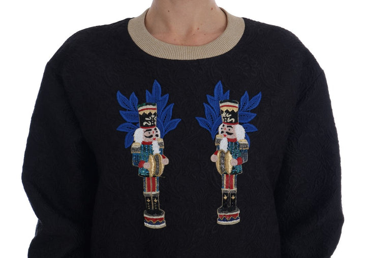 Women’s Dolce &amp; Gabbana Black Fairy Tale Brocade Zipper Sweater