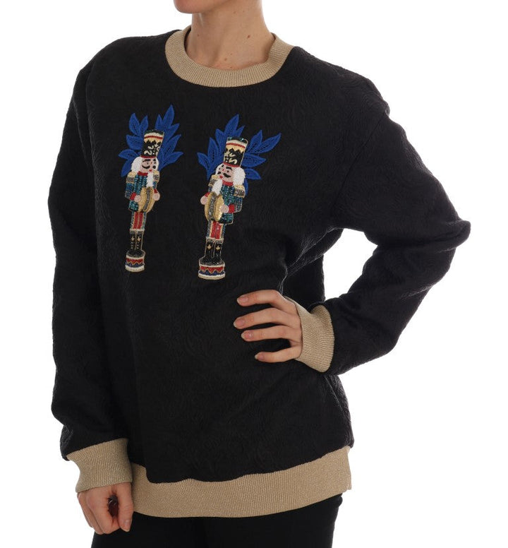 Women’s Dolce &amp; Gabbana Black Fairy Tale Brocade Zipper Sweater