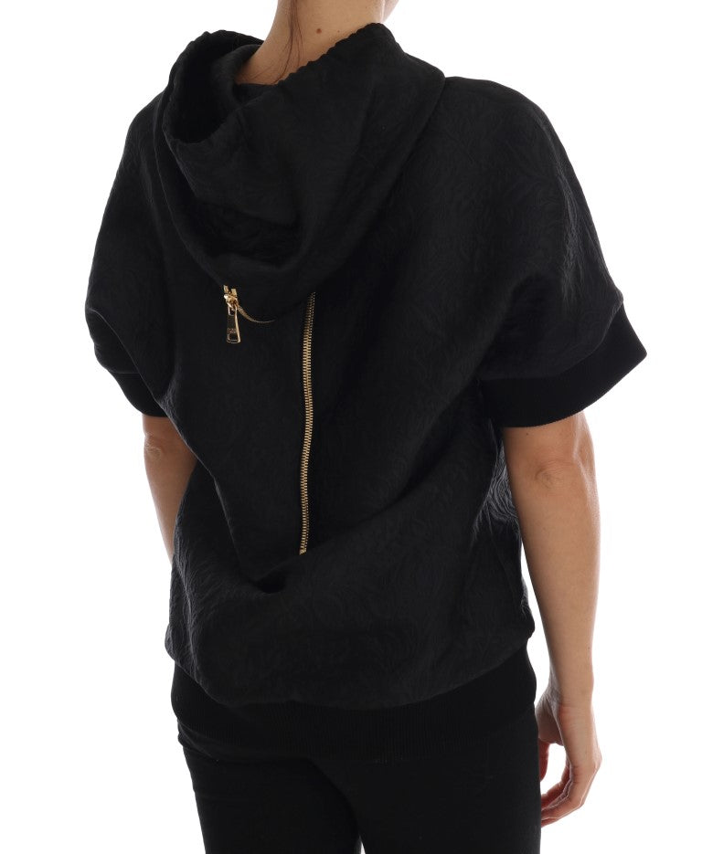 Women’s Dolce &amp; Gabbana Black Fairy Tale Crystal Hooded Sweater