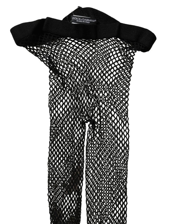 Women’s Dolce &amp; Gabbana Black Fishnet Nylon Tights Stocking Pantyhose Socks